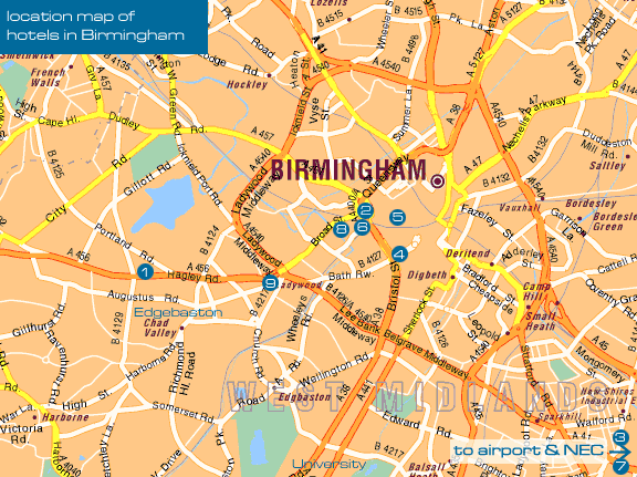 Birmingham strase karte